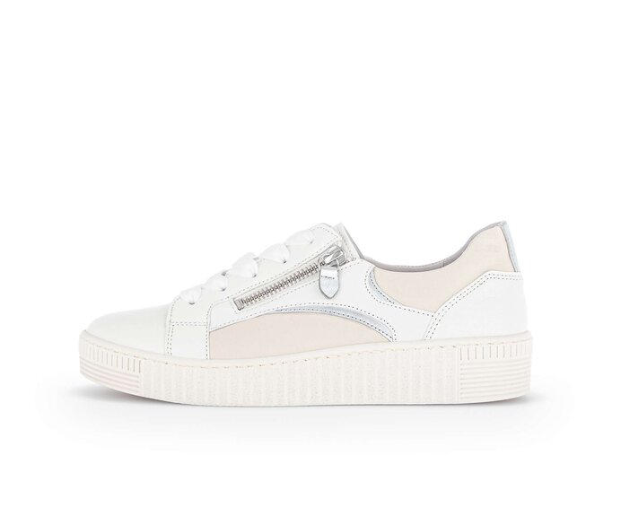 Gabor Damen Sneaker Low Creme - Glattleder