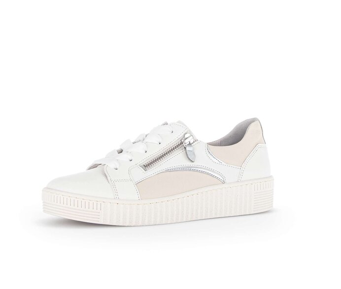 Gabor Damen  Sneaker Low Creme - Glattleder