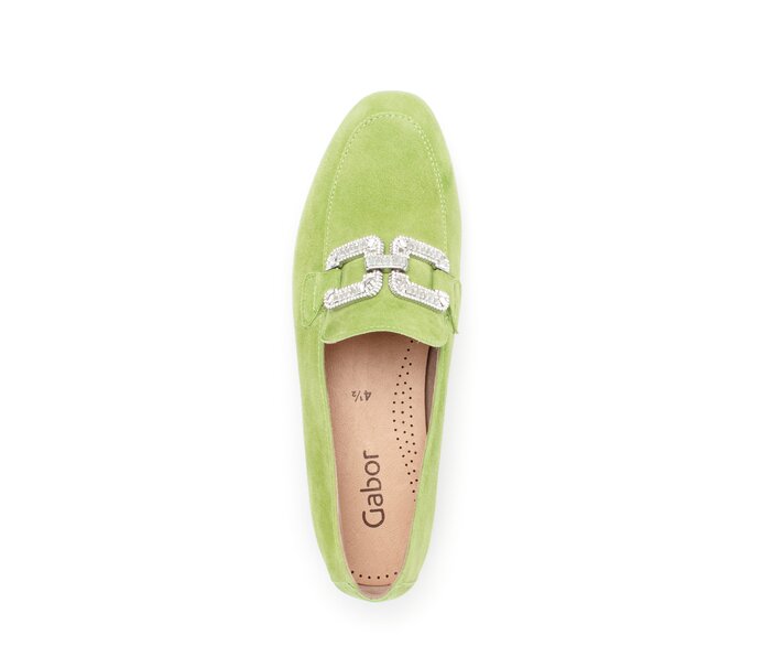 Gabor Damen  Slipper Grün - Rauleder