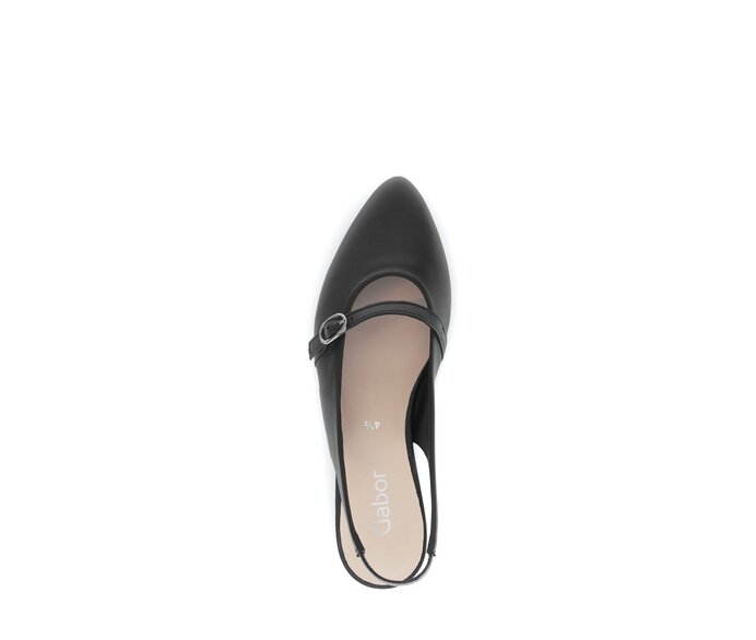 Gabor Damen  Slingpumps Schwarz - Glattleder
