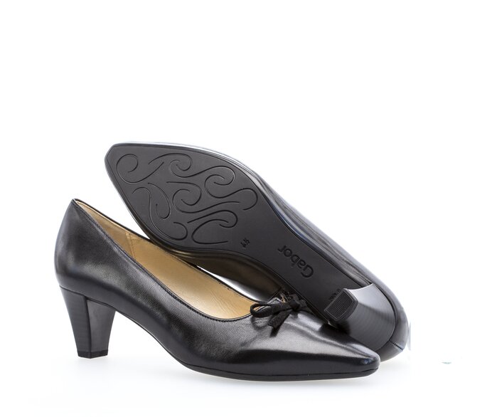 Gabor Damen  Eleganter Pumps Schwarz - Glattleder