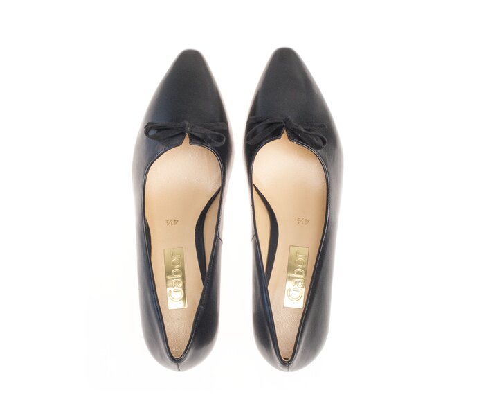 Gabor Damen  Eleganter Pumps Schwarz - Glattleder