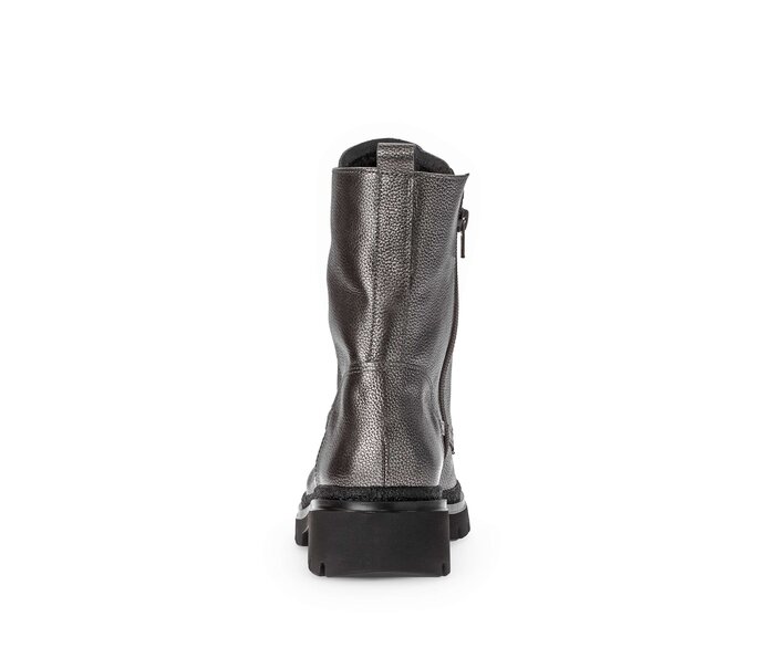 Gabor Damen  Schnürstiefelette Grau - Glattleder