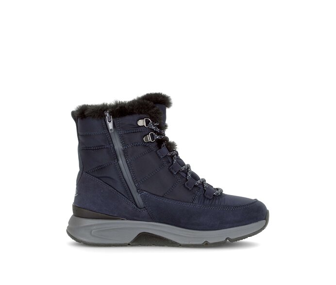 Gabor Damen  Winterstiefelette Blau - Materialmix Leder/Lederimitat