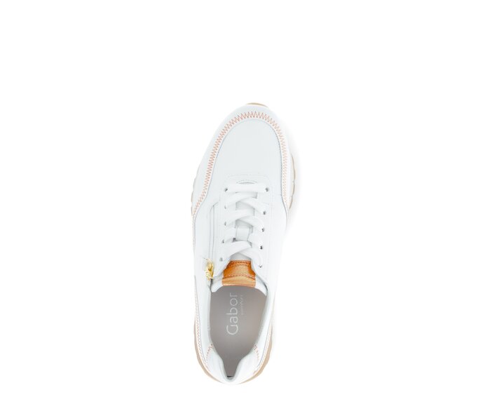 Gabor Damen  Sneaker Low Weiß - Materialmix Leder