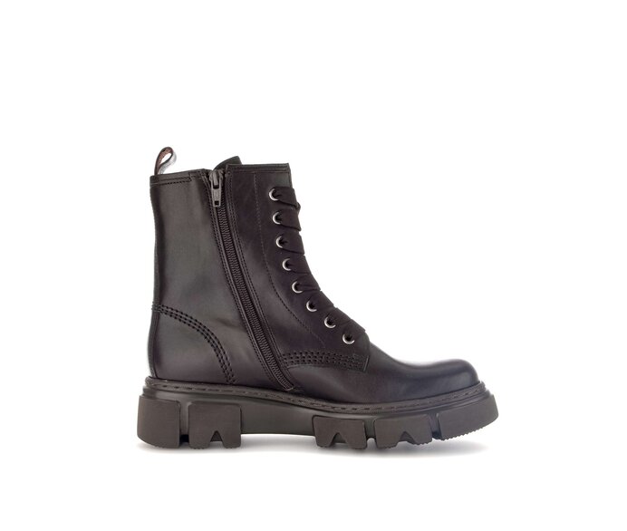Gabor Damen  Schnürstiefelette Braun - Glattleder