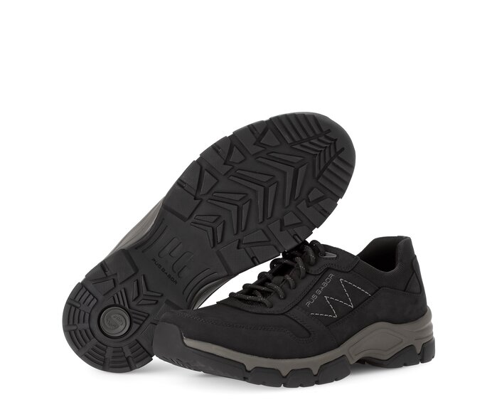 Pius Gabor Herren Sneaker Low Schwarz - Materialmix Leder/Textil