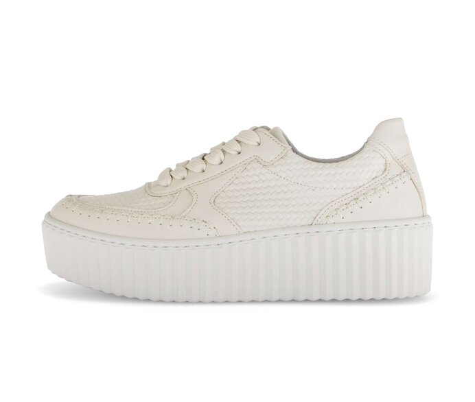 Gabor Damen Sneaker Low Beige - Materialmix Leder