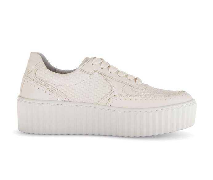 Gabor Damen  Sneaker Low Beige - Materialmix Leder