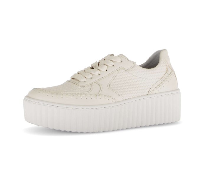 Gabor Damen  Sneaker Low Beige - Materialmix Leder