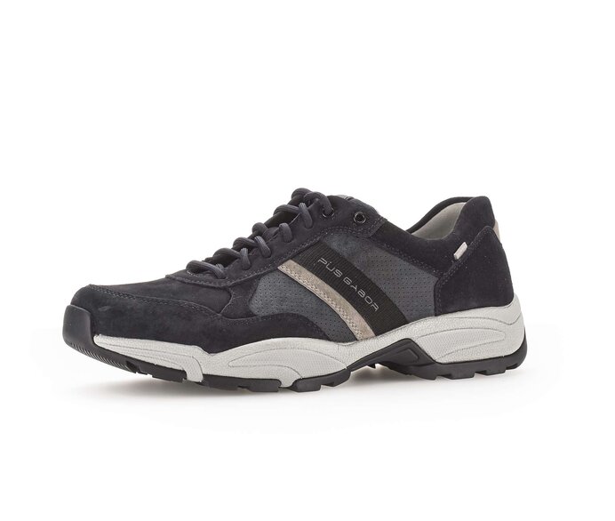 Pius Gabor Herren Sneaker Low Blau - Materialmix Leder/Lederimitat