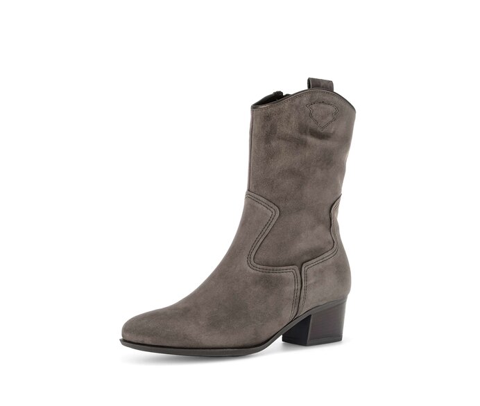 Gabor Damen  Cowboy Boots Braun - Materialmix Leder