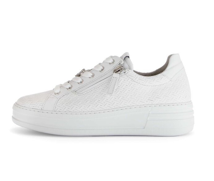 Gabor Damen Sneaker Low Weiß - Effektleder
