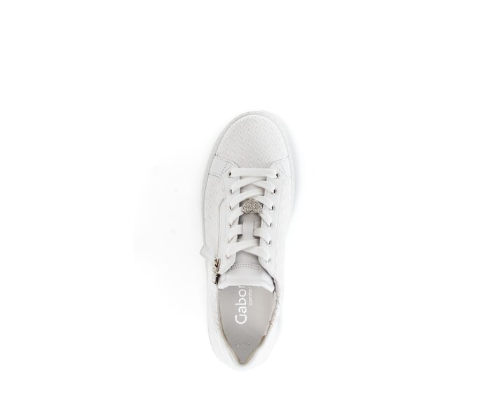 Gabor Damen  Sneaker Low Weiß - Effektleder