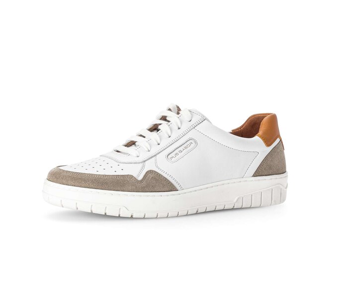 Pius Gabor Herren Sneaker Low Weiß - Glattleder