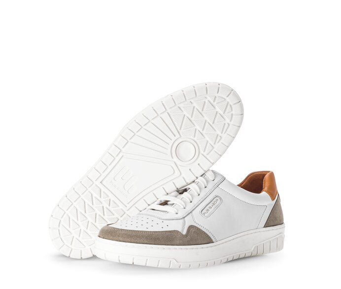 Pius Gabor Herren Sneaker Low Weiß - Glattleder