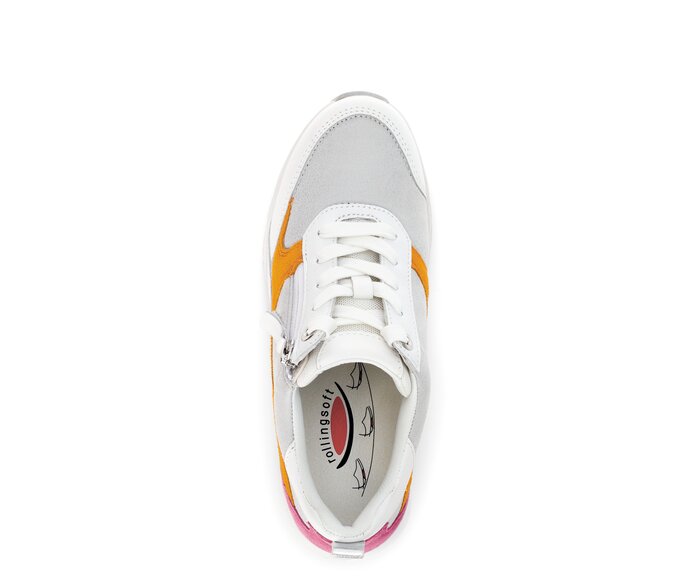 Gabor Damen  Sneaker Low Weiß - Materialmix Leder/Lederimitat