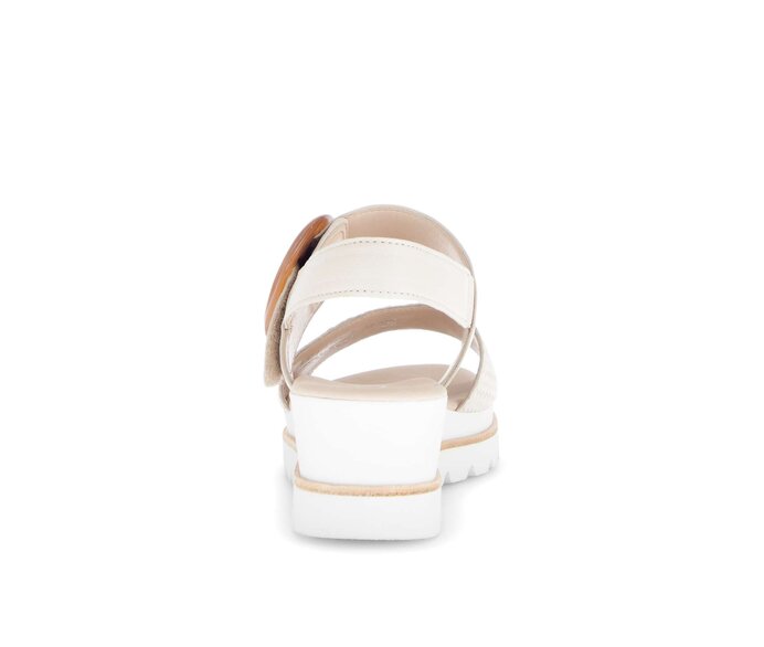 Gabor Damen  Plateau Sandale Beige - Glattleder