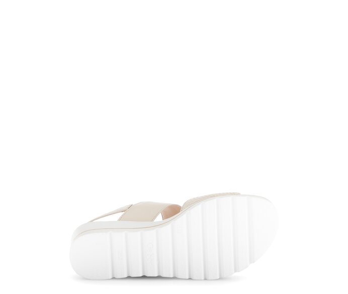 Gabor Damen  Plateau Sandale Beige - Glattleder