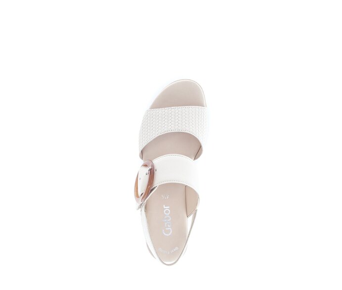Gabor Damen  Plateau Sandale Beige - Glattleder