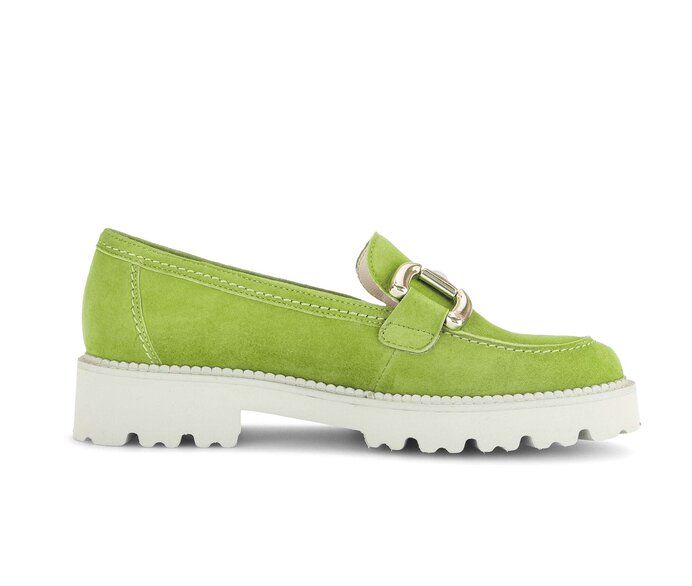 Gabor Damen  Loafer Grün - Rauleder