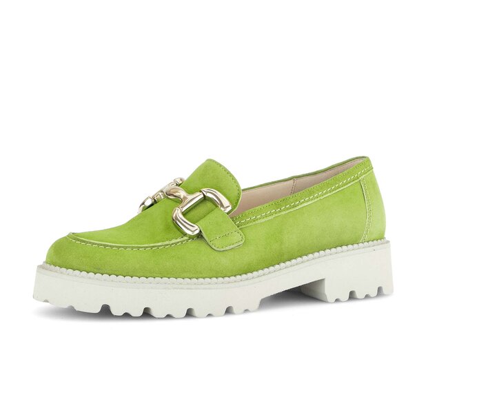 Gabor Damen  Loafer Grün - Rauleder