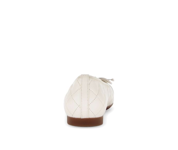Gabor Damen  Eleganter Ballerina Creme - Materialmix Leder