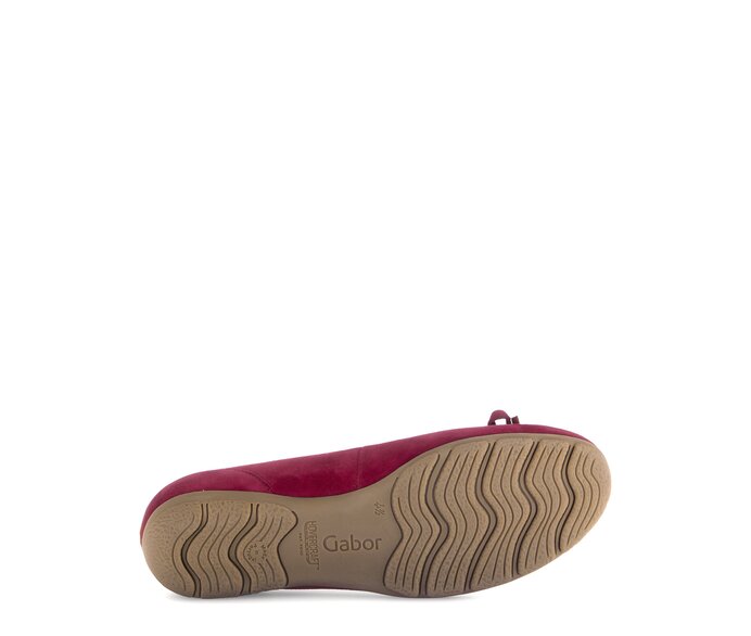 Gabor Damen  Sportliche Ballerina Rot - Rauleder