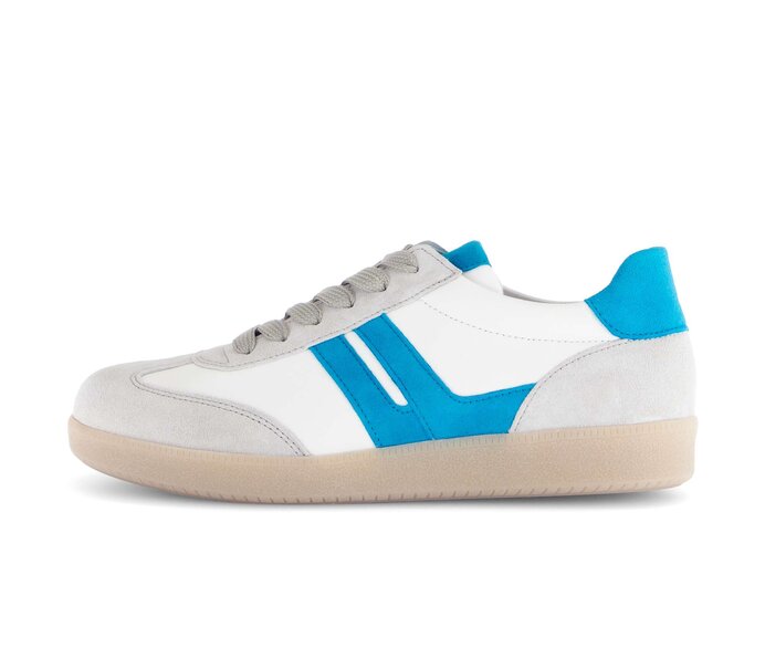 Gabor Damen Sneaker Low Blau - Materialmix Leder