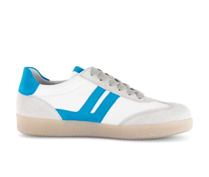 Gabor Damen  Sneaker Low Blau - Materialmix Leder