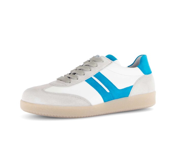 Gabor Damen  Sneaker Low Blau - Materialmix Leder