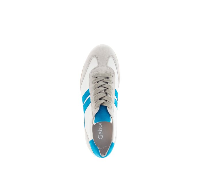Gabor Damen  Sneaker Low Blau - Materialmix Leder