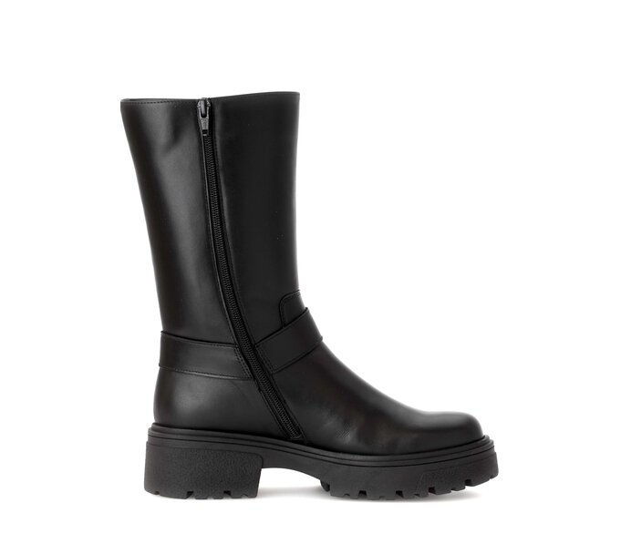Gabor Damen  Biker Boots Schwarz - Glattleder