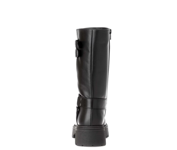 Gabor Damen  Biker Boots Schwarz - Glattleder