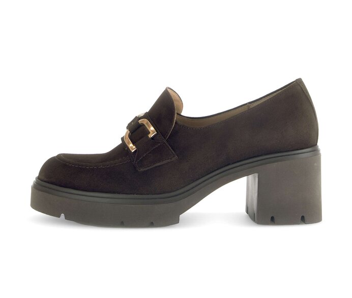 Gabor Damen Hochfrontpumps Braun - Rauleder