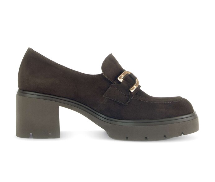 Gabor Damen  Hochfrontpumps Braun - Rauleder