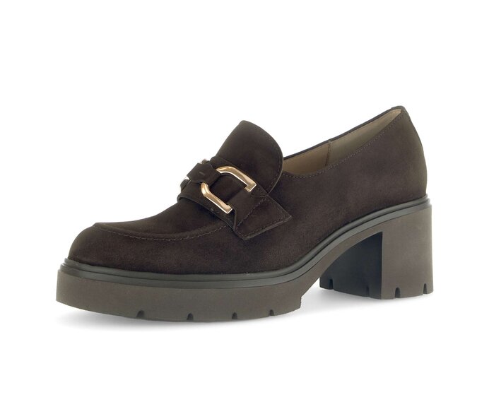 Gabor Damen  Hochfrontpumps Braun - Rauleder