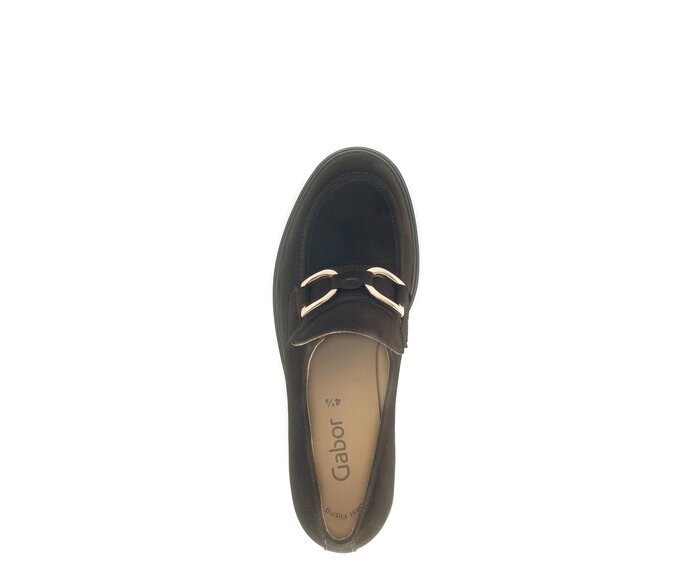 Gabor Damen  Hochfrontpumps Braun - Rauleder