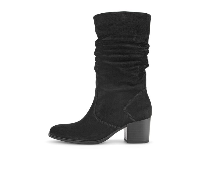 Gabor Damen Elegante Stiefelette Schwarz - Rauleder