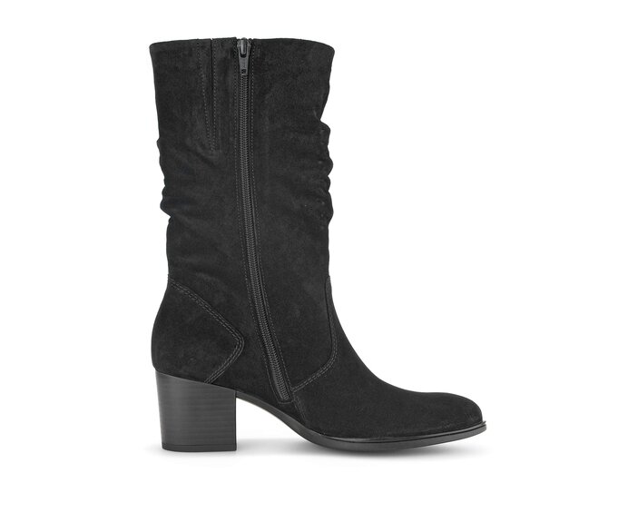 Gabor Damen  Elegante Stiefelette Schwarz - Rauleder