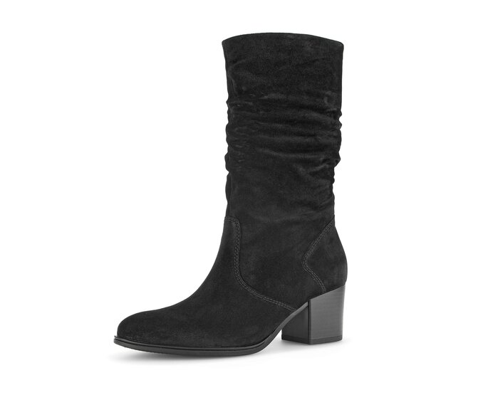 Gabor Damen  Elegante Stiefelette Schwarz - Rauleder