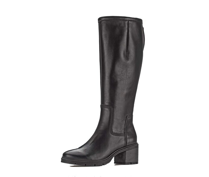 Gabor Damen  Sportlicher Stiefel Schwarz - Glattleder