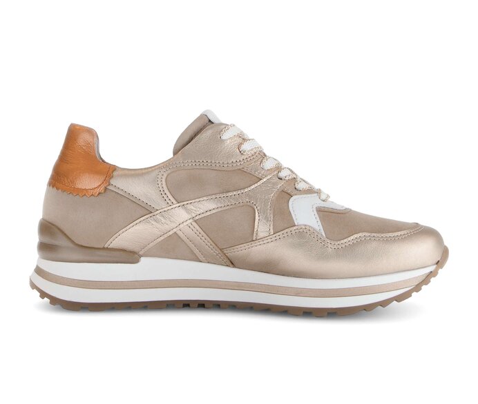 Gabor Damen  Sneaker Low Braun - Materialmix Leder