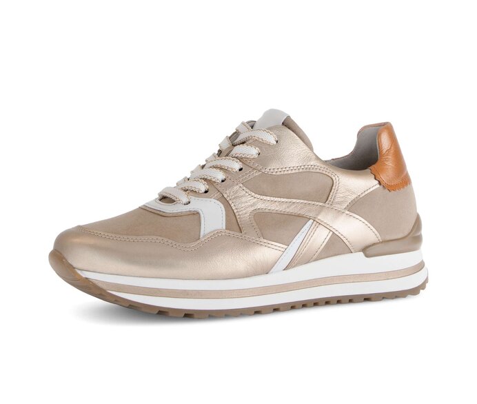 Gabor Damen  Sneaker Low Braun - Materialmix Leder