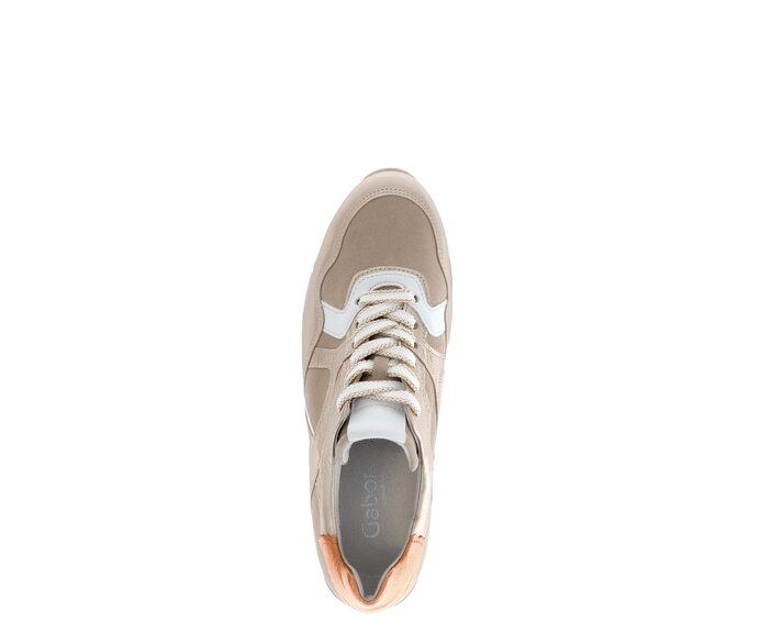 Gabor Damen  Sneaker Low Braun - Materialmix Leder