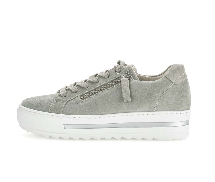 Gabor Damen Sneaker Low Grün - Rauleder