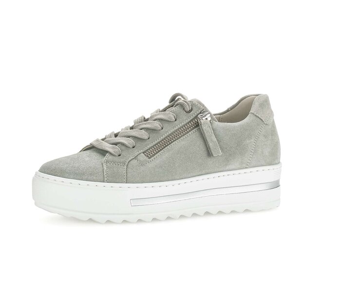 Gabor Damen  Sneaker Low Grün - Rauleder