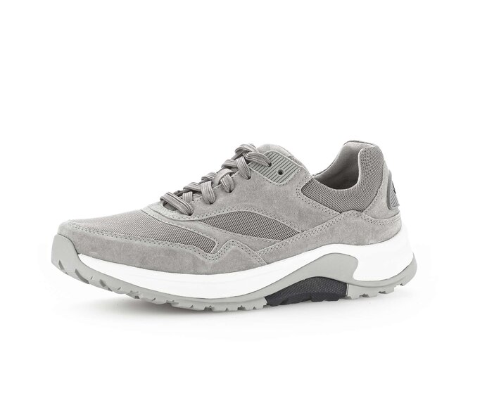 Gabor Herren Rollingsoft Sneaker Low Grau - Materialmix Leder/Textil