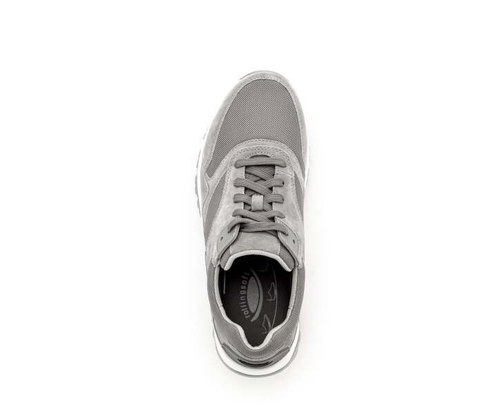 Gabor Herren Rollingsoft Sneaker Low Grau - Materialmix Leder/Textil