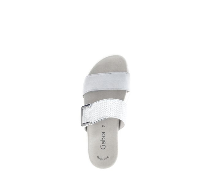 Gabor Damen  Pantolette Grau - Materialmix Leder